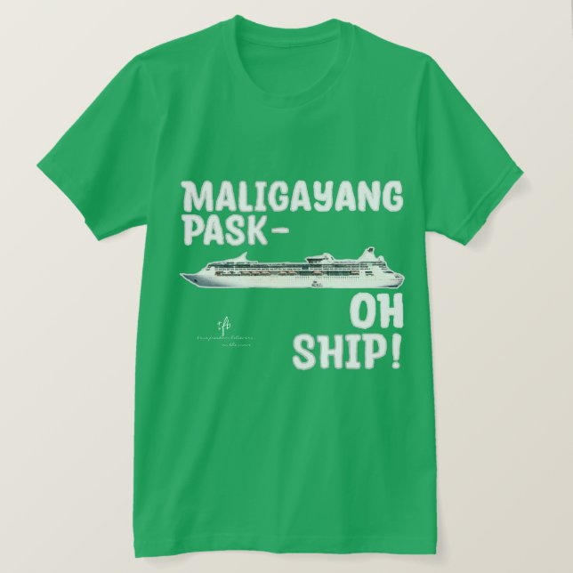 Camiseta ¡BARCO Maligayang Pask-OH! Cruceros Navidades Plat (Anverso del diseño)