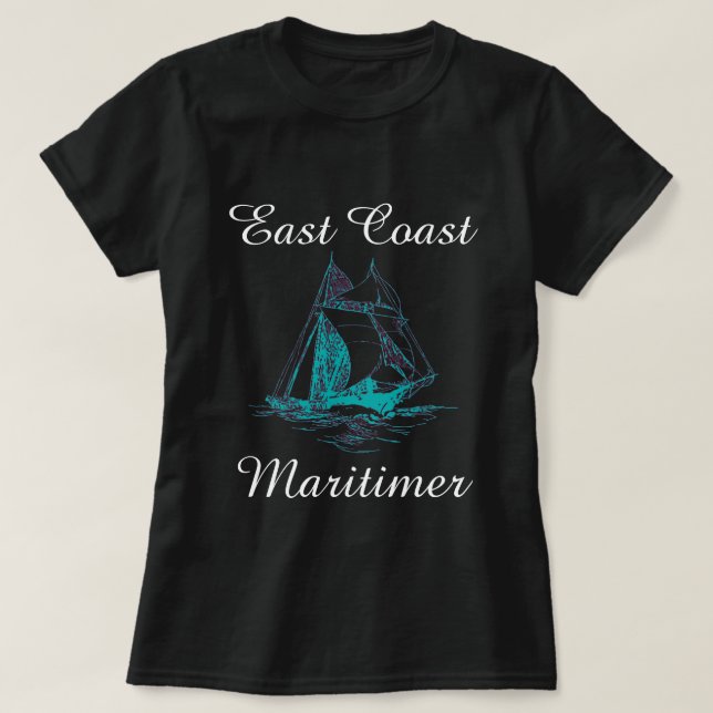 Camiseta Barco marítimo Maritimer de la costa este (Diseño del anverso)