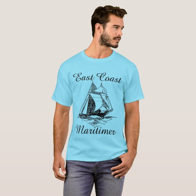 Camiseta Barco marítimo Maritimer de la costa este (Anverso completo)