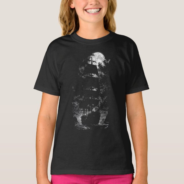 Camiseta Barco nocturno (Anverso)