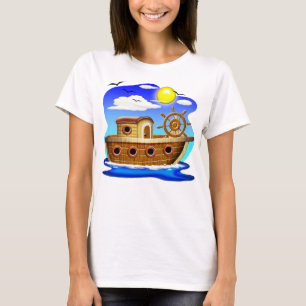 Camiseta Barco Pesquero Dibujo Animado 