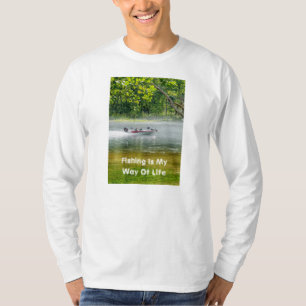 Camiseta Barco Pesquero En Movimiento Camisas De Manga Larg
