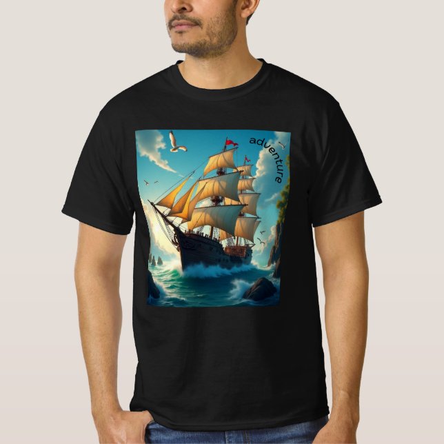 Camiseta barco pirata. (Anverso)