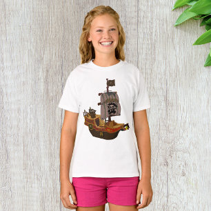 Camiseta Barco pirata con bandera de cráneo