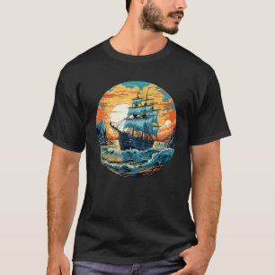 Camiseta Barco pirata de Guay en el mar para amantes de los