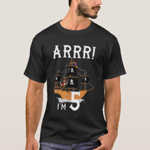 Camiseta Barco pirata de niños piratas de 5 años Fiesta de