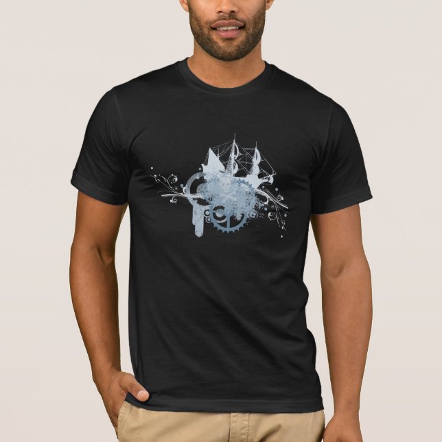 Camiseta Barco pirata de Steampunk (Anverso)