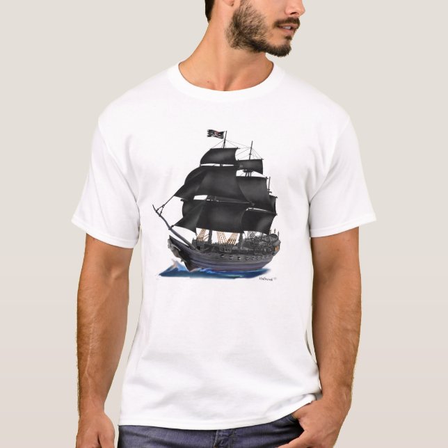 CAMISETA BARCO PIRATA NEGRO (Anverso)