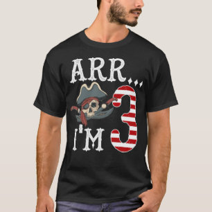 Camiseta Barco pirata tercer cumpleaños donut pirata