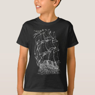 Camiseta Barco pirata Vintage Retro Náutico Ca