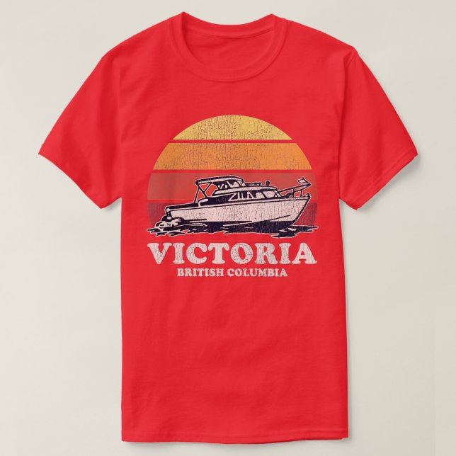 Camiseta Barco retro femenino Victoria BC Vintage (Diseño del anverso)