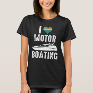 Camiseta Barco retro vintage me encanta el barco de motor