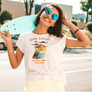 Camiseta Barco Sunset de la Familia de Cruceros Personaliza