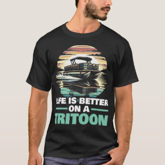 Camiseta Barco Tritón de triple pontón Capitán del pontón B