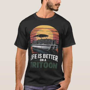 Camiseta Barco Tritoon Barco de Triple Pontón Capitán de Po