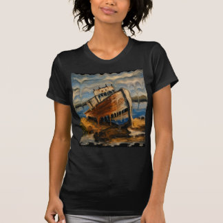 Camiseta Barco Varado Derretido | Naufragio Costero Surreal