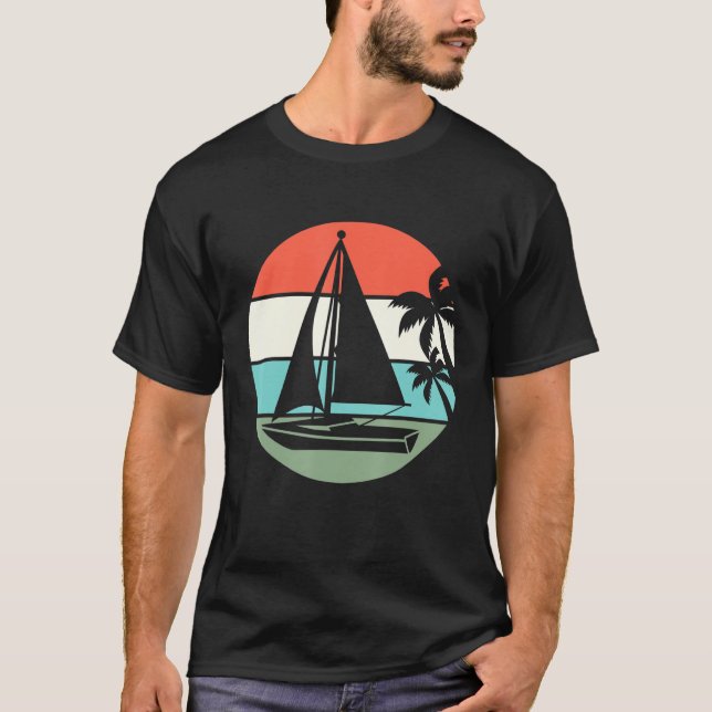 Camiseta Barco velero de estilo retro (Anverso)