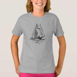 Camiseta barco velero ola agua mar mar lago