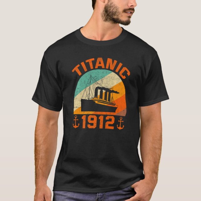 Camiseta Barco vintage Retro Titanic 1912 (Anverso)