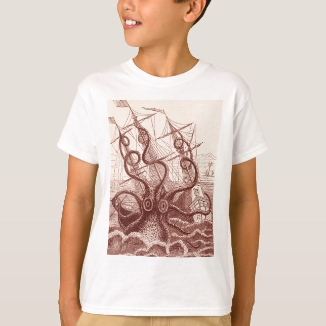 Camiseta barco vs. pulpo (Anverso)