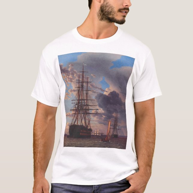 Camiseta Barco y fragata anclados (Anverso)