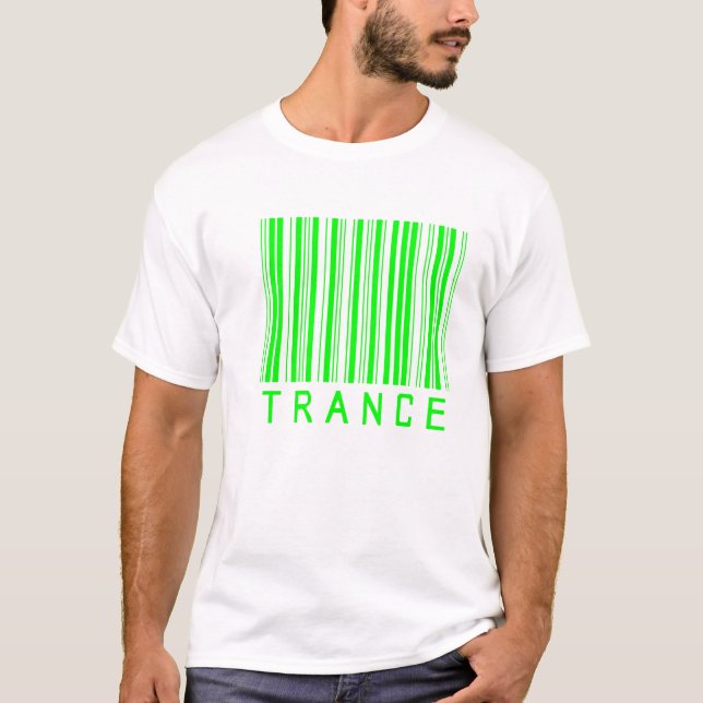 Camiseta barcod de la música del trance (Anverso)