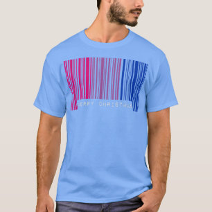 Camiseta Barcode Merry Christmas Biseual Pride Flag LGBTQ Q
