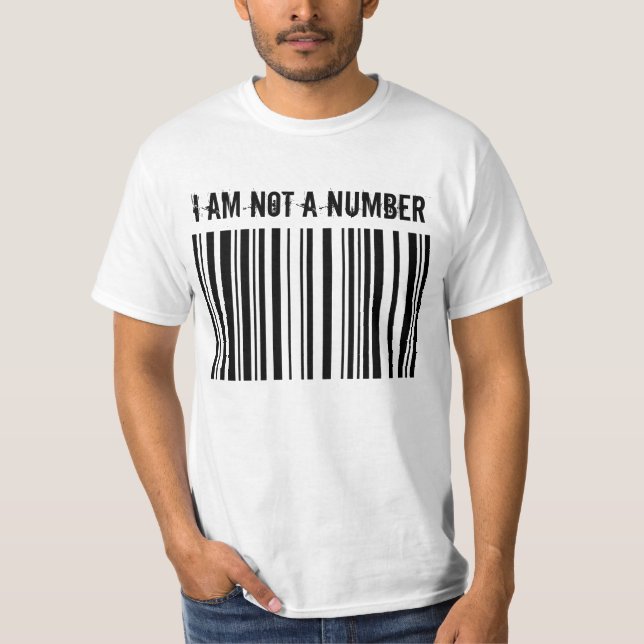 CAMISETA BARCODE, NO SOY NÚMERO (Anverso)