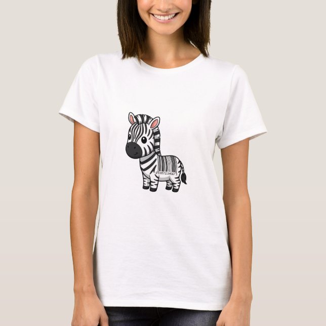 Camiseta Barcode Zebra Cutie (Anverso)