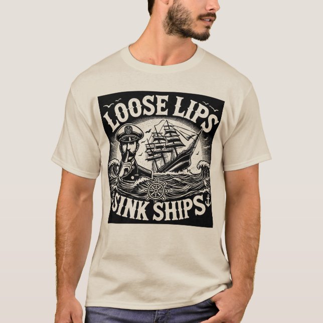 Camiseta Barcos con los labios sueltos (Anverso)