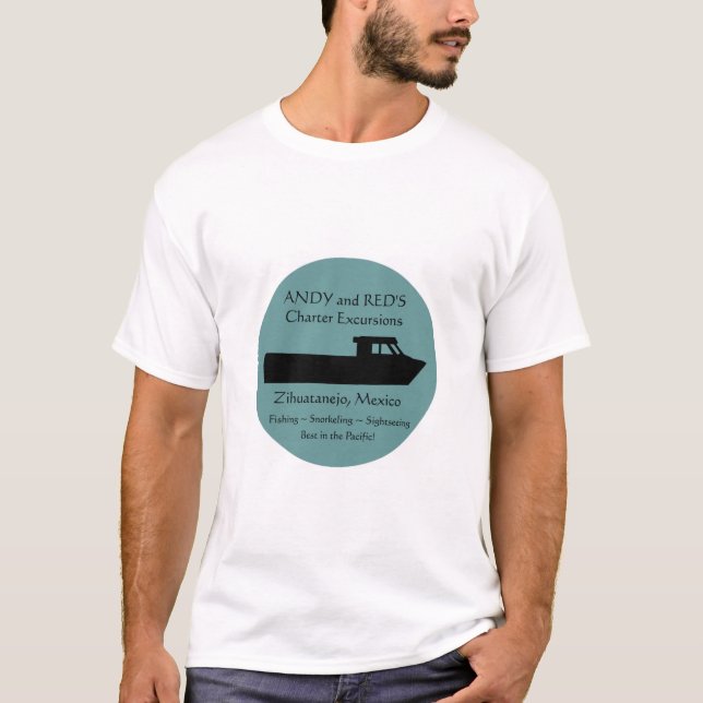 Camiseta Barcos de la carta de Zihuatanejo (Anverso)