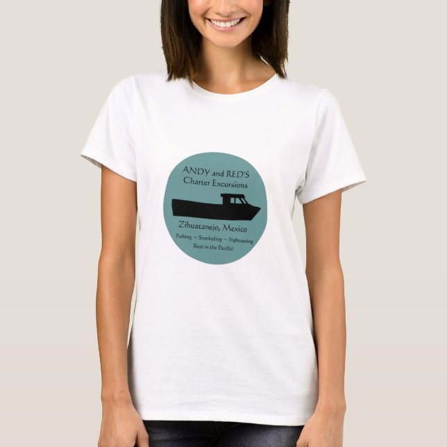 Camiseta Barcos de la carta de Zihuatanejo (Anverso)