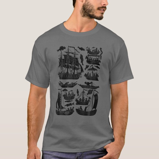 Camiseta Barcos de navegación (Anverso)