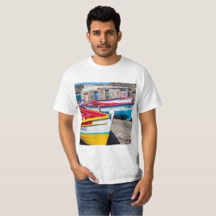 Camiseta Barcos de pesca de colores, Cabo Verde