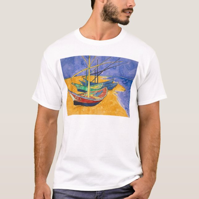Camiseta Barcos de pesca de Vincent van Gogh el | en la (Anverso)