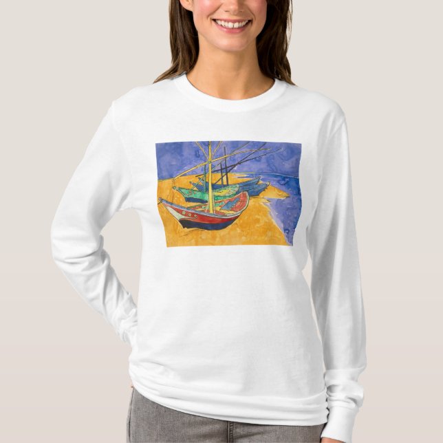 Camiseta Barcos de pesca de Vincent van Gogh el | en la (Anverso)