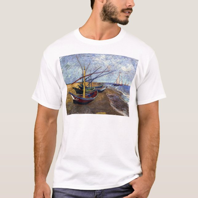 Camiseta Barcos de pesca en la playa (Anverso)