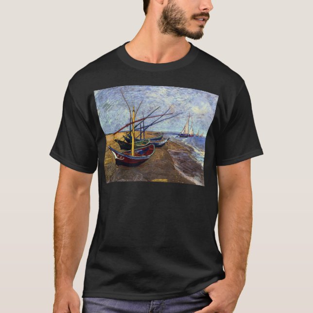 Camiseta Barcos de pesca en la playa (Anverso)