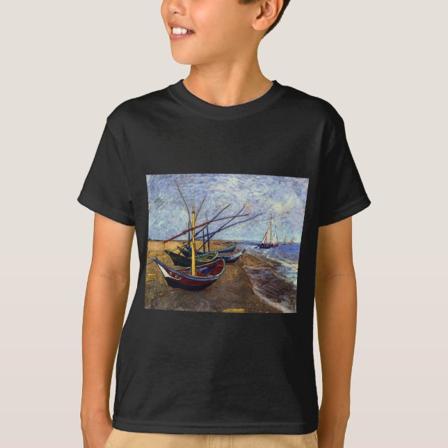 Camiseta Barcos de pesca en la playa (Anverso)