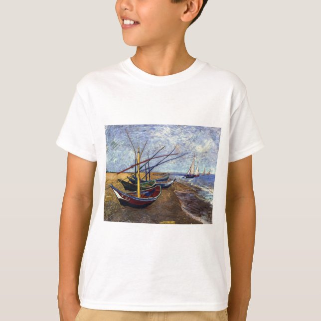 Camiseta Barcos de pesca en la playa (Anverso)