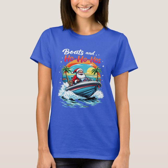 Camiseta Barcos de Santa y Ho Ho Ho (Anverso)