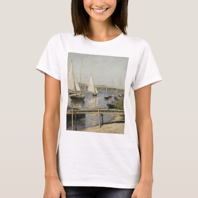 Camiseta Barcos de vela de Argenteuil por Gustave Caillebot (Anverso)