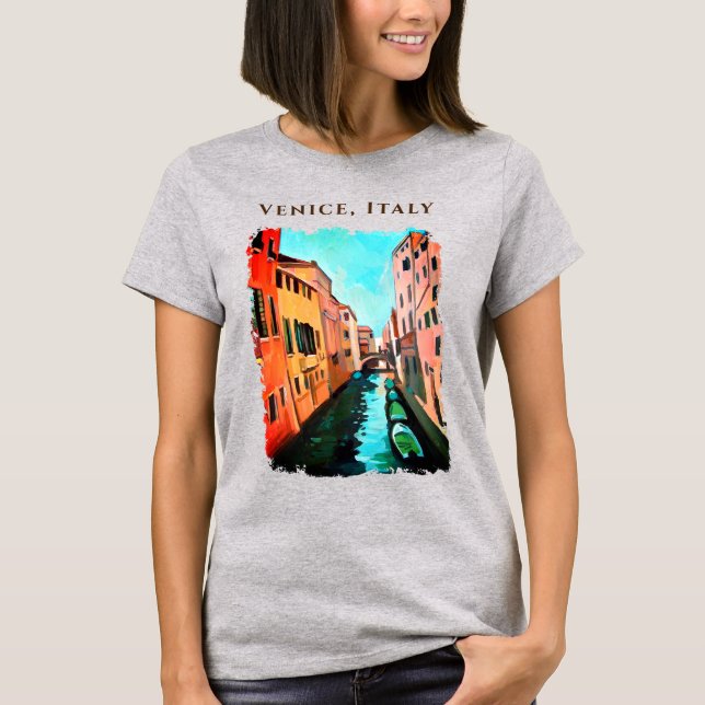 Camiseta Barcos de Venecia, Italia (Anverso)
