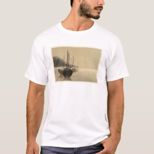 Camiseta Barcos en la niebla de Seitei Watanabe 1851 - 1918
