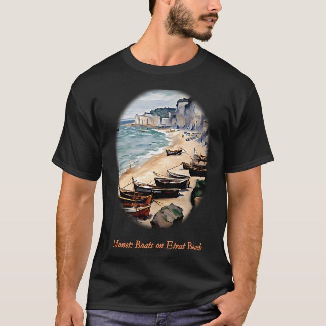 Camiseta Barcos en la playa de Étretat (Anverso)