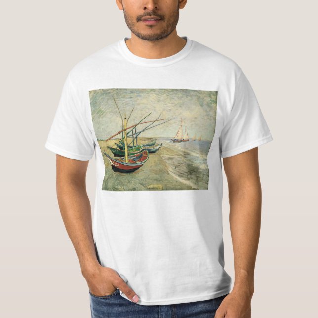 Camiseta Barcos en la playa de Saintes-Maries (Anverso)