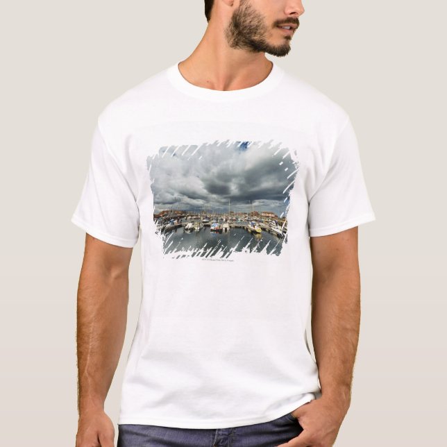 Camiseta Barcos en un puerto (Anverso)