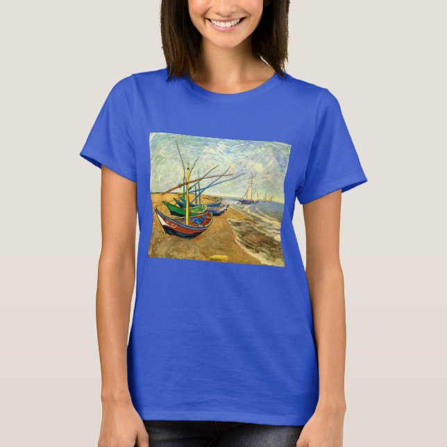 Camiseta Barcos pesqueros Van Gogh en la playa de Saintes M (Anverso)