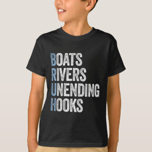 Camiseta Barcos Ríos Gancho Interminable Regalo Divertido d