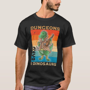 Camiseta Bard Dungeons Y Dinosaurios Dinosaurio Nerd RPG Ga